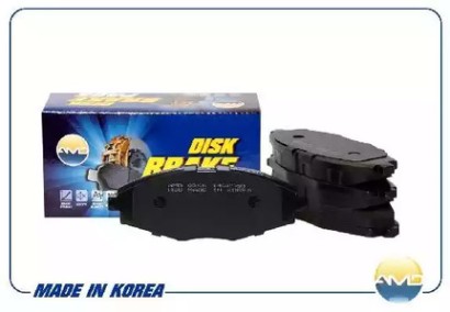Колодки тормозные передние комплект AMD для Daewoo Matiz Klya 98> 13" / Lanos, Nexia 8V