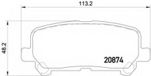 Колодки тормозные задние дисковые комплект Textar для Honda Pilot (2008>) / Acura MDX (2007>)