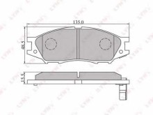 Колодки тормозные передние комплект Lynx для Nissan Almera Classic (B10) (2006>)