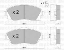 Колодки тормозные передние комплект Metelli для Opel Corsa C / Tigra Колодки тормозные передние комплект Metelli для Opel Corsa C / Tigra
