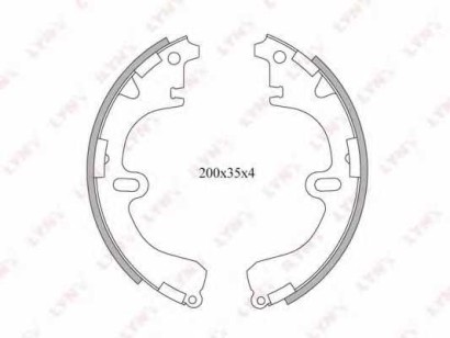 Колодки барабанные комплект Lynx для Toyota Camry / Carina E / Corolla VIN-(JT...)