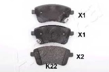 Колодки тормозные передние комплект Ashika для Kia Venga (2010>) Колодки тормозные передние комплект Ashika для Kia Venga (2010>)