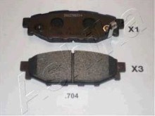 Колодки тормозные задние дисковые комплект Ashika для Subaru Forester / Impreza Колодки тормозные задние дисковые комплект Ashika для Subaru Forester / Impreza