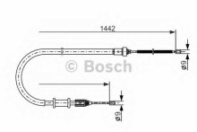 Трос стояночного тормоза правый BOSCH для Renault Kangoo (1997-2003) Трос стояночного тормоза правый BOSCH для Renault Kangoo (1997-2003)