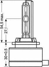 Лампа ксеноновая Osram КСЕНОНОВАЯ ЛАМПА D1S D1S PK32d-2 4300K