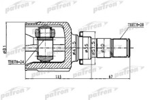 ШРУС внутренний передний Patron для Mazda 3 (2006>) / Mazda 5 (2005>) ШРУС внутренний передний Patron для Mazda 3 (2006>) / Mazda 5 (2005>)
