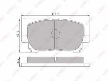 Колодки тормозные передние комплект Lynx для Toyota Picnic 2.0 / 2.0TDI 01> / Pontiac Vibe (2002>) +Corolla / Matrix USA