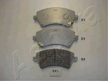 Колодки тормозные передние комплект Ashika для Toyota Corolla _E12 11 / 01> 57.4x131.7x17.8 / c датчиком износа Колодки тормозные передние комплект Ashika для Toyota Corolla _E12 11 / 01> 57.4x131.7x17.8 / c датчиком износа