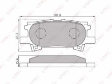 Колодки тормозные задние дисковые комплект Lynx для Lexus RX 300 / 350 / 450H