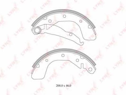 Колодки барабанные комплект Lynx для Opel Ascona, Daewoo Espero