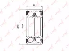 Подшипник ступицы (комплект) Lynx для VW Golf II / III / Passat B2 / B3 / B4 72x40x37mm, ступица под 4 болта Подшипник ступицы (комплект) Lynx для VW Golf II / III / Passat B2 / B3 / B4 72x40x37mm, ступица под 4 болта