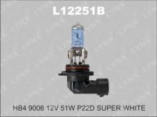 Лампа Lynx для HB4 9006 12V-51W P22D Super White P22d