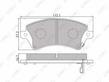 Колодки тормозные передние комплект Lynx для Toyota Corolla _E12 11 / 01> 57.4x131.7x17.8 / c датчиком износа