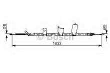 Трос стояночного тормоза левый BOSCH для Nissan QASHQAI+2 (JJ10) (2008>) Трос стояночного тормоза левый BOSCH для Nissan QASHQAI+2 (JJ10) (2008>)
