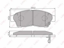 Колодки тормозные передние комплект Lynx для Toyota Camry / Carina E / CELICA..