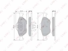 Колодки тормозные передние комплект Lynx для Ford Fusion (02>) / MAZDA2 (03-06) Колодки тормозные передние комплект Lynx для Ford Fusion (02>) / MAZDA2 (03-06)