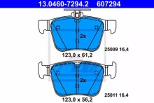 Колодки тормозные задние дисковые комплект ATE для Audi A3 [8V] (2013>) / VW Golf VII (2013>)