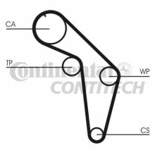 Ремень ГРМ ContiTech для Audi 100 / 200 / 80 / 90 / A6 Ремень ГРМ ContiTech для Audi 100 / 200 / 80 / 90 / A6