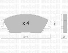 Колодки тормозные передние комплект Metelli для Hyundai Getz (2002>) / Honda Accord III Колодки тормозные передние комплект Metelli для Hyundai Getz (2002>) / Honda Accord III
