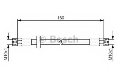 Шланг тормозной задний BOSCH для Audi 100 83-91 L=180mm / дисковые торм до 85