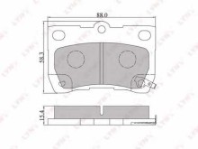 Колодки тормозные задние дисковые комплект Lynx для Toyota Lexus GS 300 / 400 / 430 (2005-2012) Колодки тормозные задние дисковые комплект Lynx для Toyota Lexus GS 300 / 400 / 430 (2005-2012)