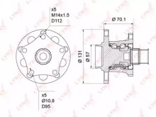 Ступица задняя Lynx для Audi A6 C5 / VW Passat B5 96-00 Ступица задняя Lynx для Audi A6 C5 / VW Passat B5 96-00