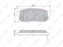 Колодки тормозные задние дисковые комплект Lynx для Nissan P11 / WP12 / Maxima (CA33) (2000-2006) Колодки тормозные задние дисковые комплект Lynx для Nissan P11 / WP12 / Maxima (CA33) (2000-2006)