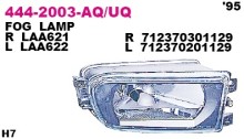 Фара противотуманная левая Depo для BMW E39 стекло прозрачное