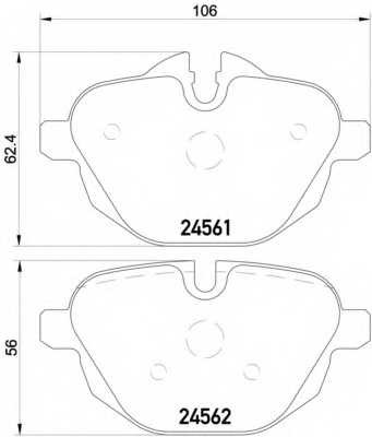 Колодки тормозные задние дисковые комплект Textar для 5-СЕРИЯ F10 / F11 (2009>)