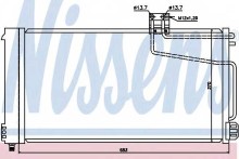 Радиатор кондиционера (конденсер) Nissens для W203 (2000-2006) Радиатор кондиционера (конденсер) Nissens для W203 (2000-2006)