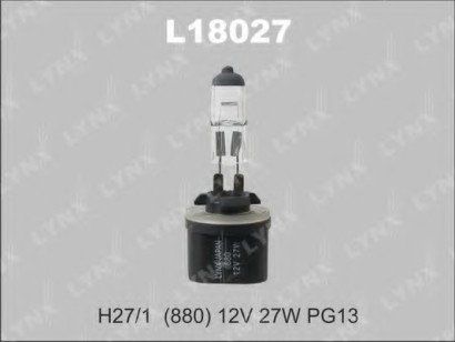 Лампа Lynx H27W 12V-27W PG13 (880) прямой цоколь галоген в противотуманку