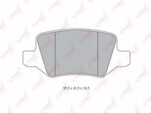 Колодки тормозные задние дисковые комплект Lynx для Mercedes Benz W168 07 / 97>