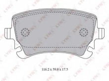 Колодки тормозные задние дисковые комплект Lynx для Audi A4 03> / A6 02> / A8 03>