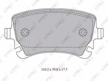 Колодки тормозные задние дисковые комплект Lynx для Audi A4 03> / A6 02> / A8 03>