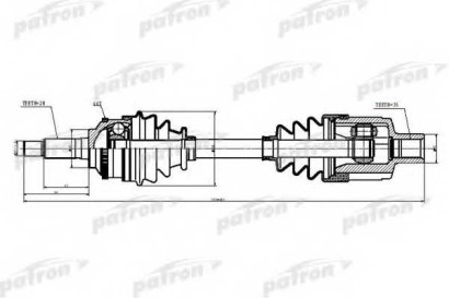 Полуось передняя правая Patron для Ford America Escape (2001-2006)