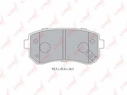 Колодки тормозные задние дисковые комплект Lynx для Hyundai IX35 / Tucson (2010>)