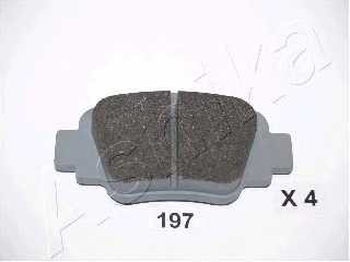 Колодки тормозные задние дисковые комплект Ashika для Nissan Micra K11 92-00 1.0i 16V / 1.3i 16V