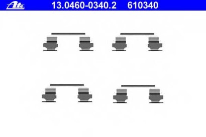 Ремкомплект тормозных колодок ATE для X-Trail (T30) (2001-2006)