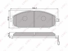 Колодки тормозные передние комплект Lynx для Nissan Patrol (Y61) (1997-2009)
