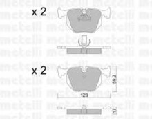 Колодки тормозные задние дисковые комплект Metelli для BMW X3 E83 (2004>) / Range Rover III (LM) (2002>) Колодки тормозные задние дисковые комплект Metelli для BMW X3 E83 (2004>) / Range Rover III (LM) (2002>)