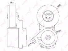Натяжитель ремня Lynx для Mitsubishi Galant / Outlander (CU) Натяжитель ремня Lynx для Mitsubishi Galant / Outlander (CU)