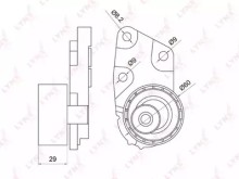 Ролик-натяжитель ремня ГРМ Lynx для Chevrolet Lacetti (2003-2013) 1.4-1.6 Ролик-натяжитель ремня ГРМ Lynx для Chevrolet Lacetti (2003-2013) 1.4-1.6