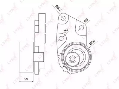 Ролик-натяжитель ремня ГРМ Lynx для Chevrolet Lacetti (2003-2013) 1.4-1.6