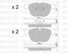 Колодки тормозные передние комплект Metelli для BMW X5 E70 (2007>) / X6 E71 (2008>) Колодки тормозные передние комплект Metelli для BMW X5 E70 (2007>) / X6 E71 (2008>)