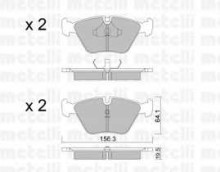 Колодки тормозные передние комплект Metelli для BMW 3-E30 / 36 / 5-E34 / 39 / 7-E32 Колодки тормозные передние комплект Metelli для BMW 3-E30 / 36 / 5-E34 / 39 / 7-E32