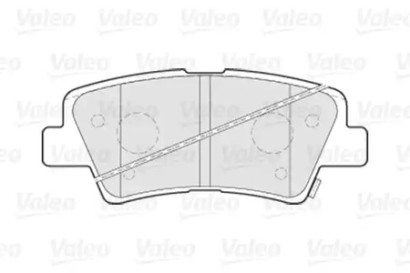 Колодки тормозные задние дисковые комплект Valeo для Hyundai Solaris (2010>) / Ceed (2012>) Bosch Sangsin С ОТВЕРСТИЯМИ ПОД ПРУЖИНКИ