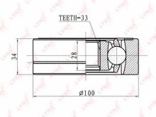 ШРУС внутренний передний Lynx для VW Passat B3,B4 ПРАВЫЙ ШРУС внутренний передний Lynx для VW Passat B3,B4 ПРАВЫЙ