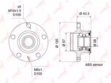 Ступица задняя Lynx для VW Polo 94-01 Ступица задняя Lynx для VW Polo 94-01