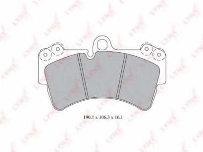 Колодки тормозные передние комплект Lynx VW Touareg 4.2 / 5.0 02>