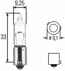 Лампа Hella для H21W 24V-21W BAY9S Original Line BAY9s